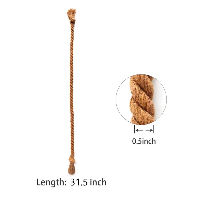 Yteseery 6 Pack Coffee Outdoor Curtain Tiebacks Rope, Natural Cotton Curtain Holders, Village Rural Rustic Curtain Holdbacks, Farmhouse Nautical Curtain Rope Tie Back for Drapery Patio - Image 3